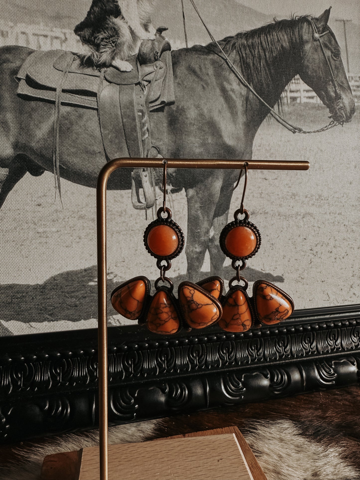 Desert Ember Drop Earrings