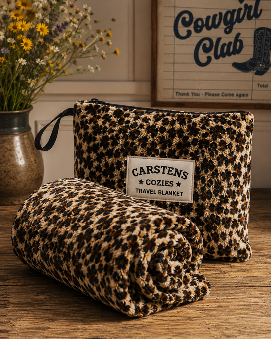 Leopard Trails Travel Blanket